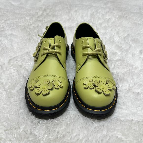 DR MARTENS 1461 FLOWER OXFORDS FLWR GREEN SIZE 6 SHOES LOAFERS FLORAL - Picture 3 of 7
